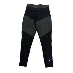 Nike Gray Performance Leggings High Waist Stretch